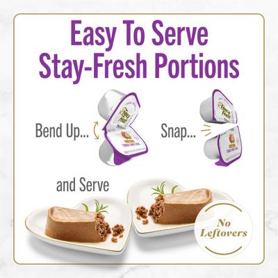 Comida húmeda para gatos Gourmet Pate Petites Tender Turkey Entree, 24 porciones, bandeja de 2.8 oz, caja de 12