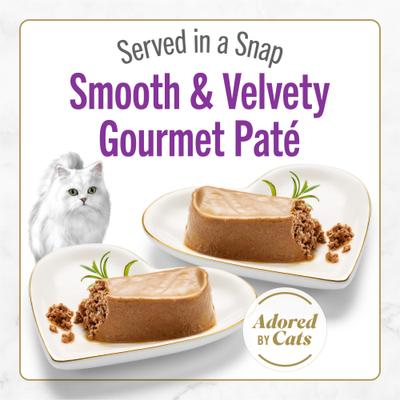 Comida húmeda para gatos Gourmet Pate Petites Tender Turkey Entree, 24 porciones, bandeja de 2.8 oz, caja de 12