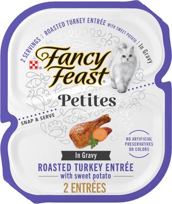 Gourmet Gravy Petites Turkey & Sweet Potato Entree Wet Cat Food, 24 Servings, 2.8-oz tray, case of 12