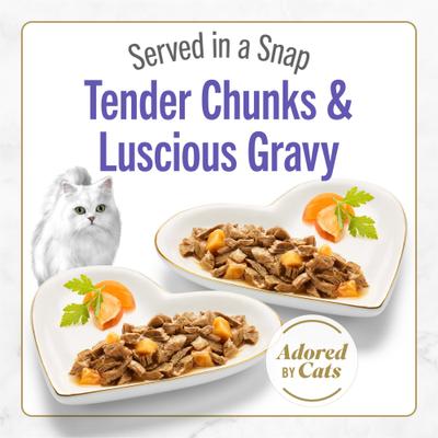 Gourmet Gravy Petites Turkey & Sweet Potato Entree Wet Cat Food, 24 Servings, 2.8-oz tray, case of 12