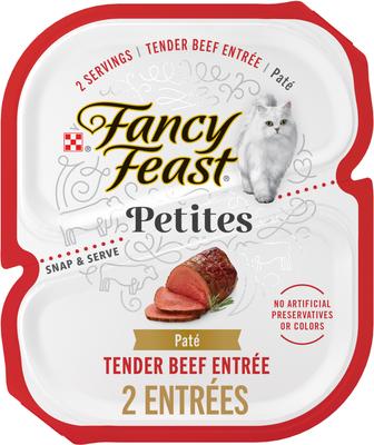 Comida húmeda para gatos Gourmet Pate Petites Tender Turkey Entree, 24 porciones, bandeja de 2.8 oz, caja de 12