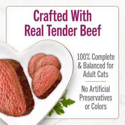 Gourmet Gravy Petites Tender Beef with Carrots Entree Wet Cat Food, 24 Servings, 2.8-oz tray, case of 12