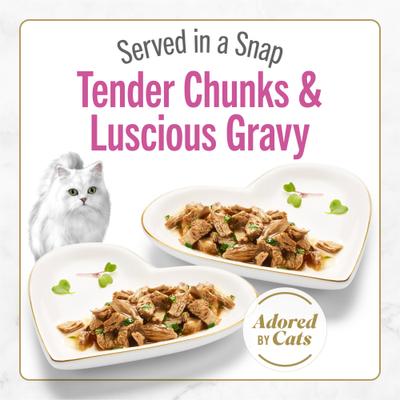 Petites In Gravy Seared Salmon with Spinach Entree Wet Cat Food, 24 Servings, 2.8-oz tray, case of 12
