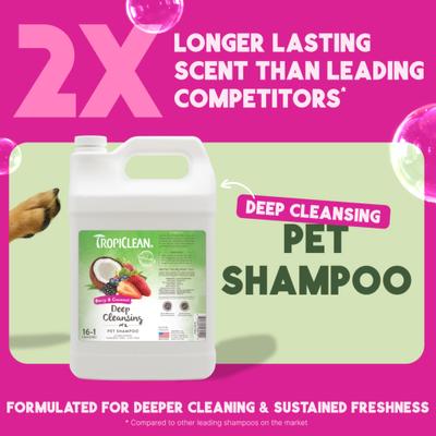 Deep Cleaning Berry & Coconut Dog & Cat Shampoo, 1-gal bottle