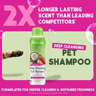 Berry & Coconut Deep Cleansing Cat Shampoo, 12-fl oz bottle
