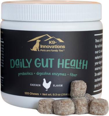 Daily Chicken Flavored Gut Health Chew Supplement for Dogs, 120 count