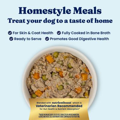 Homestyle Meal Skin & Coat Health Chicken Dog Food Topper, 9-oz pouch