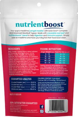 Beef Flavor Gut Health High-Protein Wet Dog Food Topper, 10.5-oz pouch