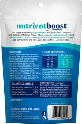 Chicken Flavor Gut Health High-Protein Dry & Wet Dog Food Topper, 10.5-oz pouch