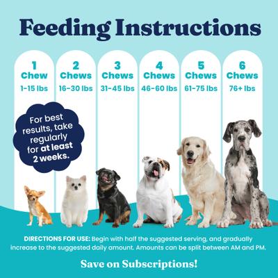 Keep Calm & Wag On Calming Aid Chew Supplement for Dogs, 120 count