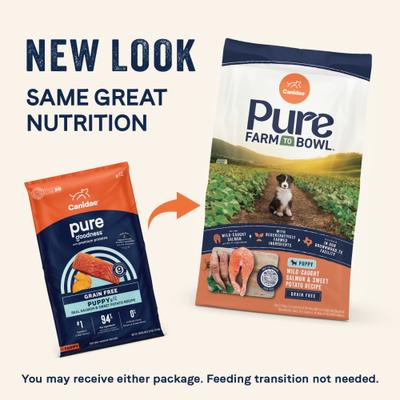 Pure Grain-Free Puppy Real Salmon & Sweet Potato Dry Dog Food, 4-lb bag