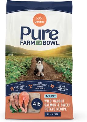 Pure Grain-Free Puppy Real Salmon & Sweet Potato Dry Dog Food, 4-lb bag