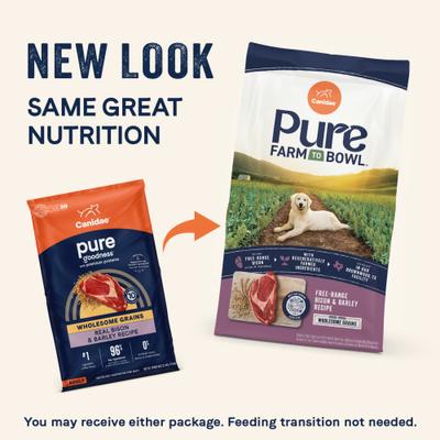 Pure Real Bison & Barley Recipe Dry Dog Food, 4-lb bag