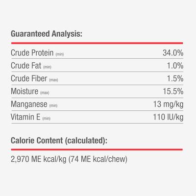 High Protein Rolls Water Buffalo, Chicken & Peanut Butter Flavor Dog Treat Chew, 4 count