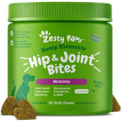 Hemp Elements Hip & Joint Bites (Glucosamina) sabor  Pollo. 90 chews