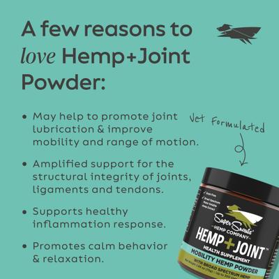Hemp + Joint Mobility Broad Spectrum Hemp Extract Powder Supplement for Dogs & Cats, 2.64-oz jar