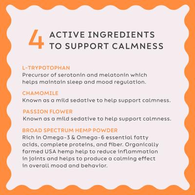 Chill + Out Calming Broad Spectrum Hemp Extract Powder Supplement for Dogs & Cats, 2.64-oz jar