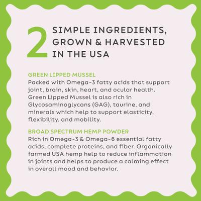 Hemp + Joint Mobility Broad Spectrum Hemp Extract Soft Chews Supplement for Dogs & Cats, 60 count