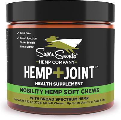 Hemp + Joint Mobility Broad Spectrum Hemp Extract Soft Chews Supplement for Dogs & Cats, 60 count