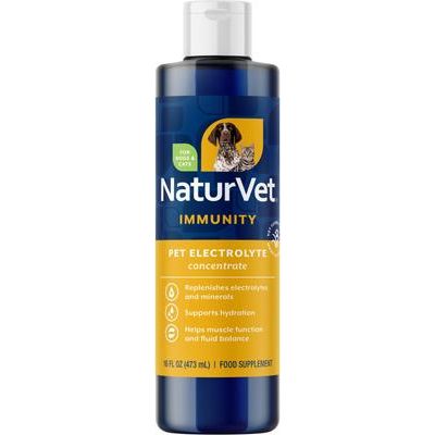 NaturVet, Pet Electrolyte Concentrate, concentrado de electrolitos para hidratación de perros y gatos, 473 ml