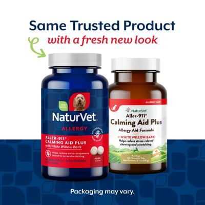 Aller-911 Plus White Willow Bark Chewable Tablets Calming Supplement for Dogs, 30 count