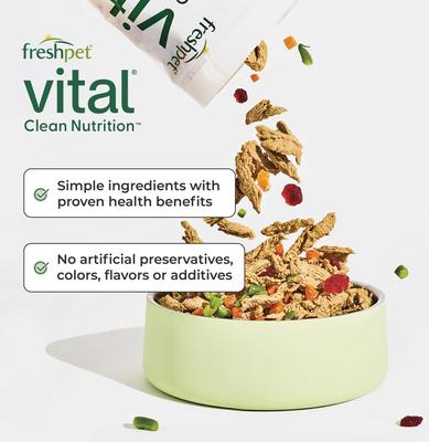Vital Shredded Chicken Recipe with Sweet Potatoes & Carrots Fresh Dog Food, 1.5-lb bag, case of 4