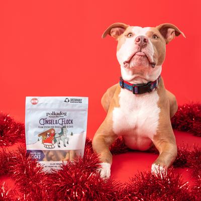 Tinsel & Flock Clam Dehydrated Dog Treats, 5-oz bag