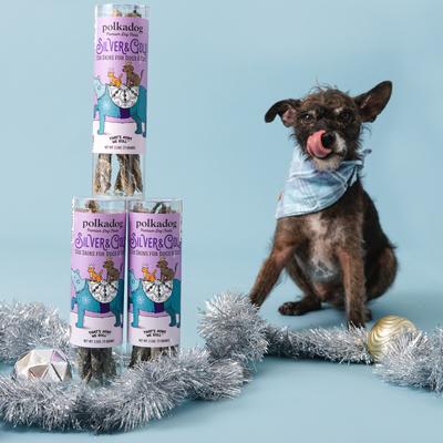 Silver & Gold Cod Skins Dehydrated Dog Treats, 1.5-oz tube