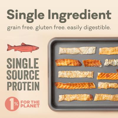 Salmon Skins Dehydrated Dog & Cat Treats, 3-oz bag