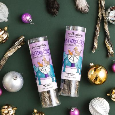 Silver & Gold Cod Skins Dehydrated Dog Treats, 1.5-oz tube