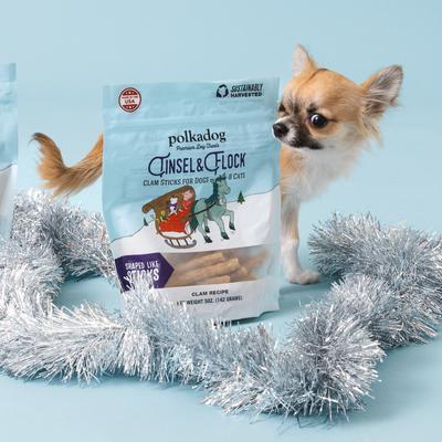 Tinsel & Flock Clam Dehydrated Dog Treats, 5-oz bag