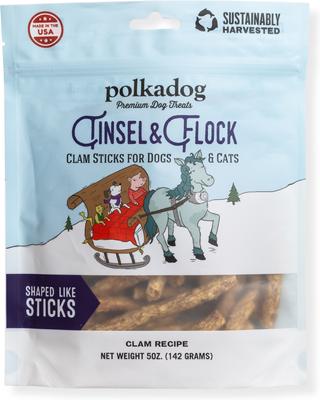 Tinsel & Flock Clam Dehydrated Dog Treats, 5-oz bag