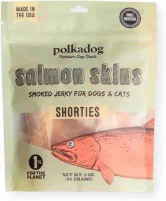 Salmon Skins Dehydrated Dog & Cat Treats, 3-oz bag