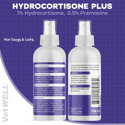 Hydrocortisone with Pramoxine Dog & Cat Skin Care Spray, 4-fl oz bottle