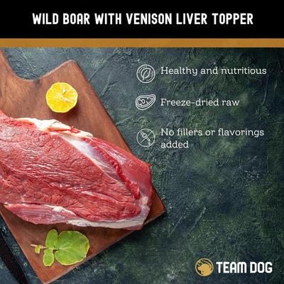 Wild Boar with Venison Liver Topper Freeze-Dried Dog Treats, 5-oz bag
