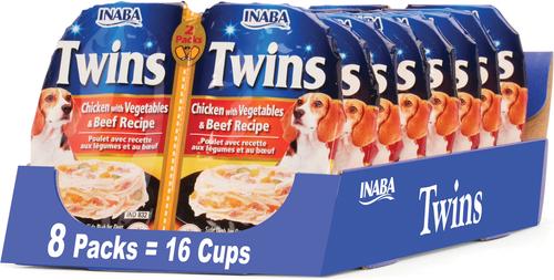 Twin Packs Chicken with Vegetables & Beef Recipe with Chicken Broth Grain-Free Dog Food Topper, 1.4-oz pouch, 16 count