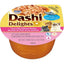 Receta de atún con queso Dashi Delights en caldo, aderezo para comida para gatos sin cereales, taza de 2.5 oz, caja de 6