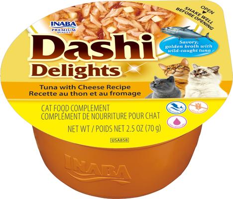 Dashi Delights Tuna Recipe in Broth Grain-Free Cat Food Topping, 2.5-oz cup, case of 6