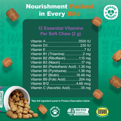 5-in-1 Multivitamin Soft Chew Dog Supplement, 225 count