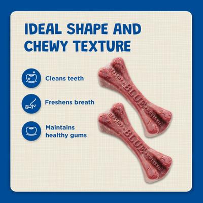 Dental Bones Small All Natural Rawhide-Free Dental Dog Treats, 21 count