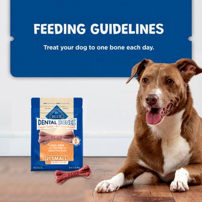 Dental Bones Small All Natural Rawhide-Free Dental Dog Treats, 21 count