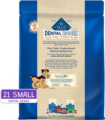 Dental Bones - Golosinas dentales pequeñas para perros, totalmente naturales y sin cuero crudo, 21 unidades