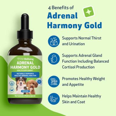 Adrenal Harmony Gold Bacon Flavored Liquid Supplement for Dogs & Cats, 4-oz bottle