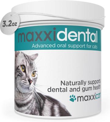 maxxidental Advanced Oral Support Dental & Gum Care Powder Supplement for Cats, 3.2-oz jar