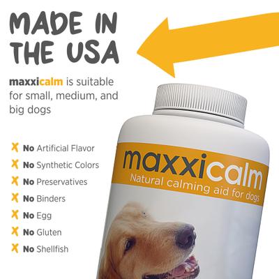 maxxicalm Natural Calming Supplement for Dogs, 60 count