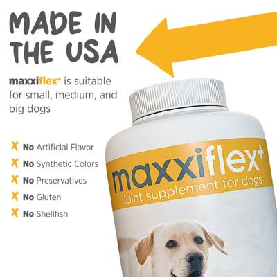 maxxiflex+ Liver Flavored Hip & Joint Supplement for Dogs, 60 count