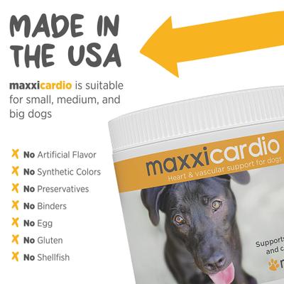 maxxicardio Heart & Cardiovascular Powder Supplement for Dogs, 5.3-oz jar