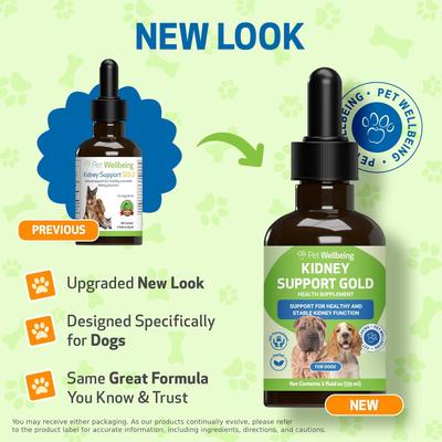 Kidney Support GOLD Bacon Flavored Liquid Kidney Supplement for Dogs & Cats, 2-oz bottle