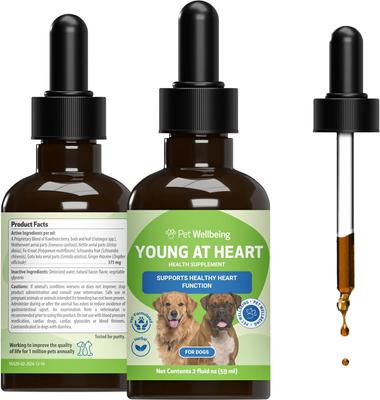Young at Heart Bacon Flavored Liquid Heart Supplement for Dogs & Cats, 2-fl oz bottle