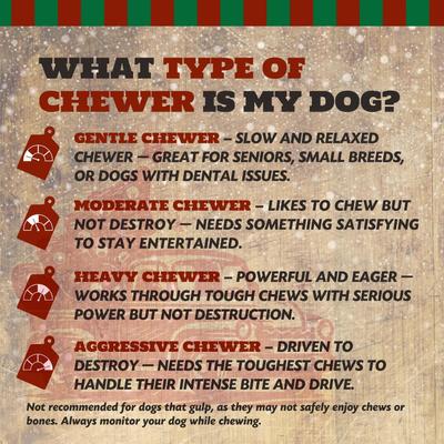 Christmas Stocking 5 Piece Variety Pack Dog Natural Chew Treats with Holiday header, 10.8-oz